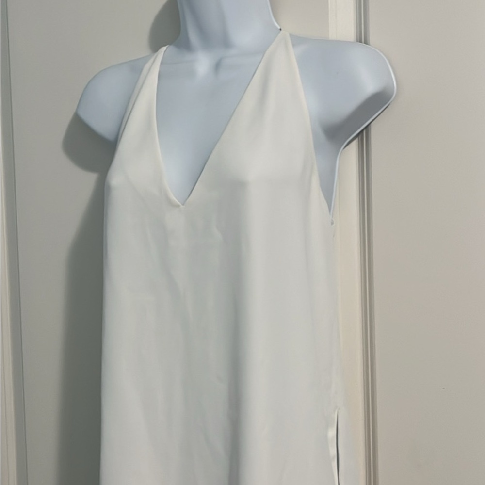 Babaton White Satin Chemise